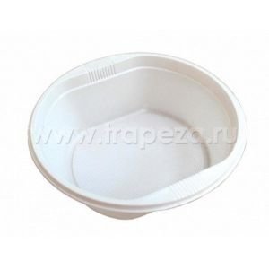 Тарелка суповая 500мл пластик белый