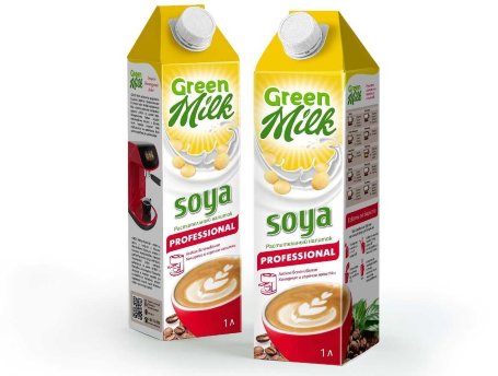 Соевое молоко Green milk Pro для кофе, 1 л