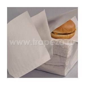 Уголок для гамбургера 140х140мм бумага белый