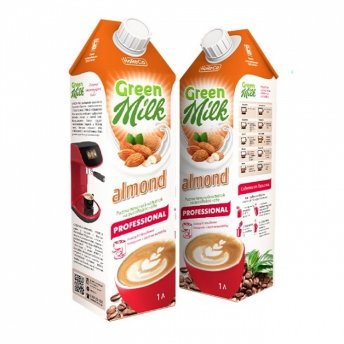 Миндальное молоко Green milk Pro для кофе, 1 л