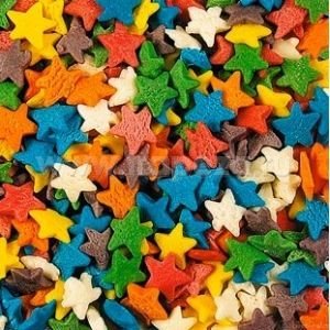Посыпка для мороженого и десертов Звезды разноцветные 750г