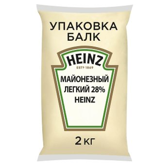 Соус майонезный 28%  "Heinz" балк 6х2кг (пакет) 
